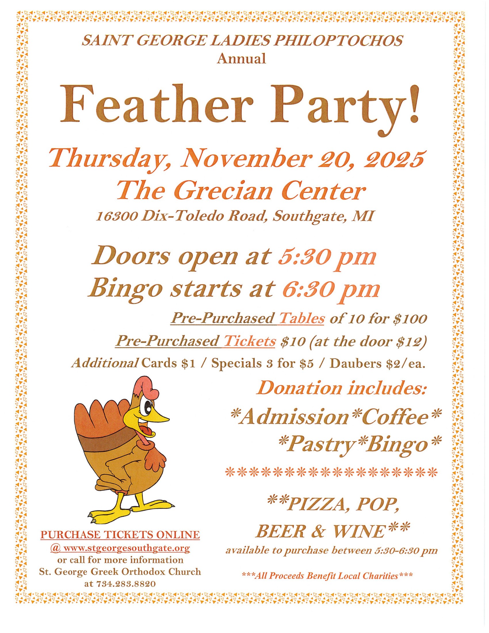 Ladies of Philoptochos FEATHER PARTY!